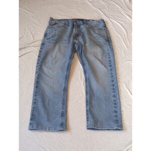 Ariat Rebar M7 Slim‎ Straight Jeans Men's Sz 36 Light Blue 36X26 Duraster Edge
